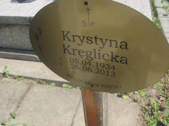 Krystyna Kręglicka 1934 Chorzów - Grobonet - Wyszukiwarka osób pochowanych