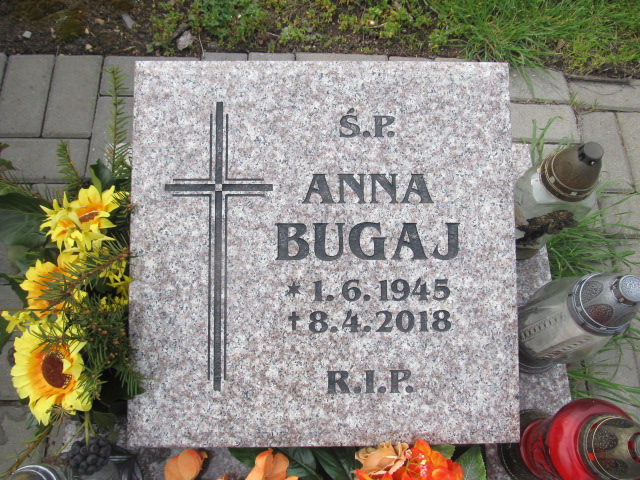Anna Bugaj 1945 Chorzów - Grobonet - Wyszukiwarka osób pochowanych