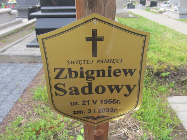 Zbigniew Sadowy 1955 Chorzów - Grobonet - Wyszukiwarka osób pochowanych