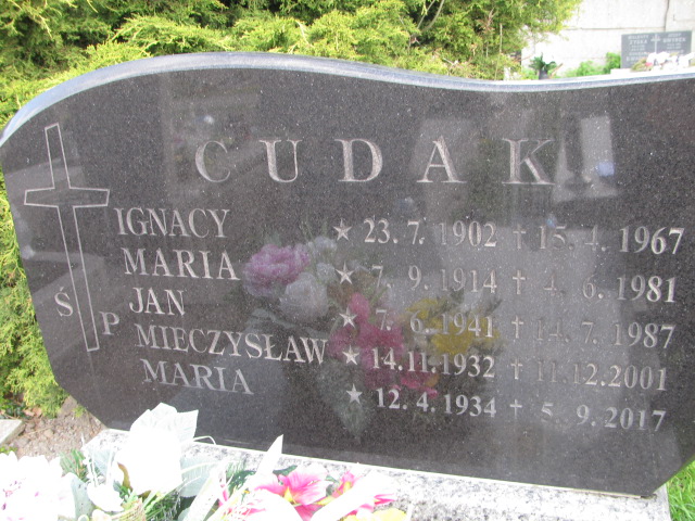 Jan Cudak 1941 Chorzów - Grobonet - Wyszukiwarka osób pochowanych