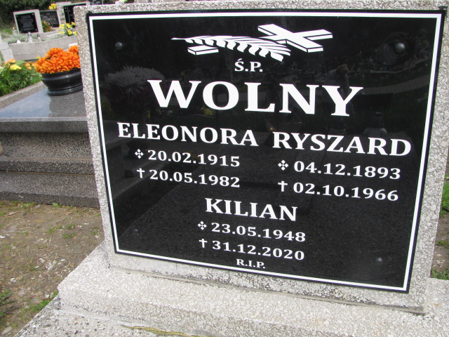 Ryszard Wolny 1893 Chorzów - Grobonet - Wyszukiwarka osób pochowanych