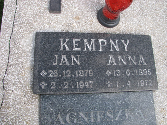 Anna Kempny 1885 Chorzów - Grobonet - Wyszukiwarka osób pochowanych