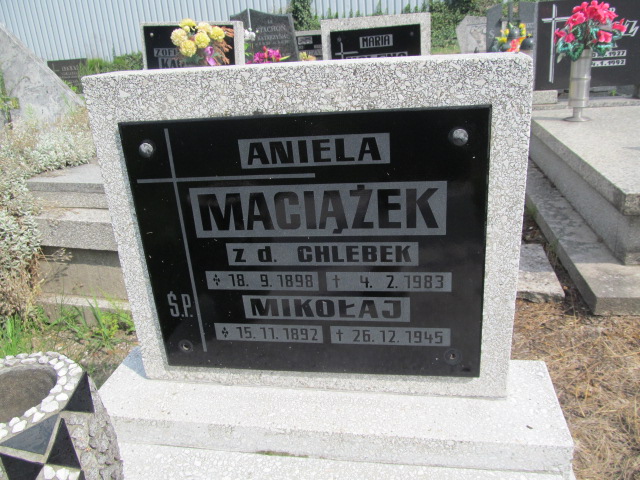 Mikołaj Maciążek  1892 Chorzów - Grobonet - Wyszukiwarka osób pochowanych