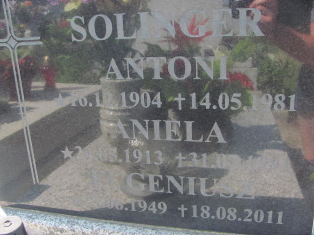 Antoni Solinger 1904 Chorzów - Grobonet - Wyszukiwarka osób pochowanych