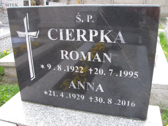 Anna Cierpka 1929 Chorzów - Grobonet - Wyszukiwarka osób pochowanych