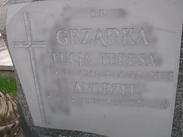 Andrzej Grządka 1963 Chorzów - Grobonet - Wyszukiwarka osób pochowanych