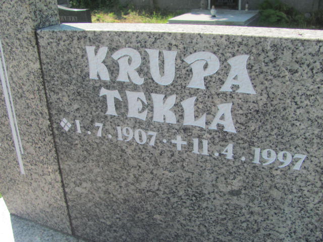 Tekla Krupa 1907 Chorzów - Grobonet - Wyszukiwarka osób pochowanych