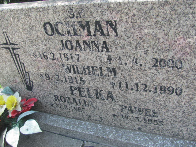 Joanna Ochman 1917 Chorzów - Grobonet - Wyszukiwarka osób pochowanych
