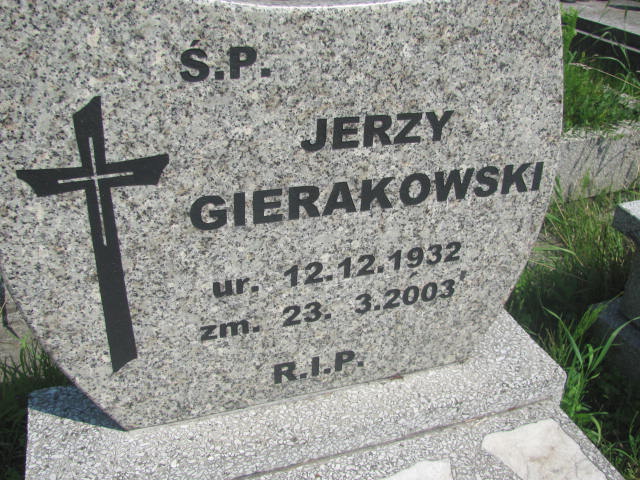 Jerzy Gierakowski 1932 Chorzów - Grobonet - Wyszukiwarka osób pochowanych