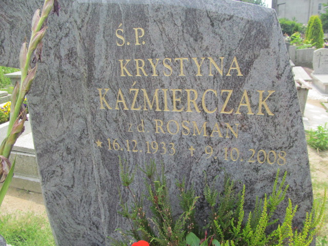 Krystyna Kaźmierczak 1933 Chorzów - Grobonet - Wyszukiwarka osób pochowanych
