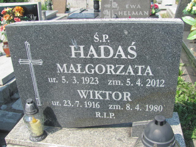 Małgorzata Hadaś 1923 Chorzów - Grobonet - Wyszukiwarka osób pochowanych