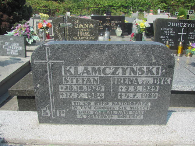 Stefan Klamczyński 1929 Chorzów - Grobonet - Wyszukiwarka osób pochowanych