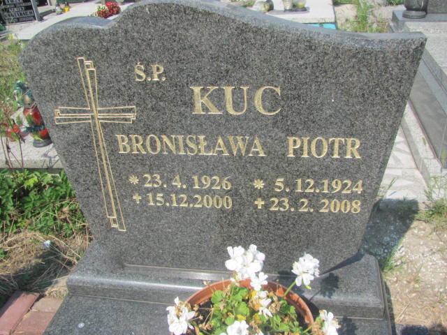 Bronisława Kuc 1926 Chorzów - Grobonet - Wyszukiwarka osób pochowanych