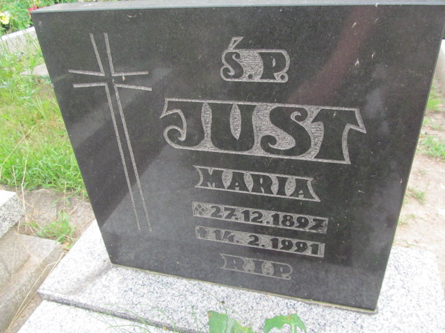 Maria Just 1897 Chorzów - Grobonet - Wyszukiwarka osób pochowanych